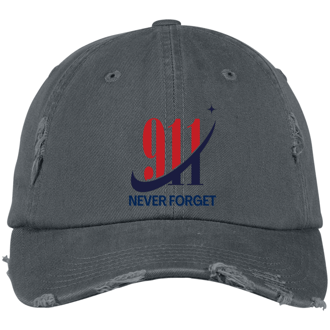 Never Forget (1) - DT600 Embroidered Distressed Dad Cap - ALL4THEGIFTOFIT