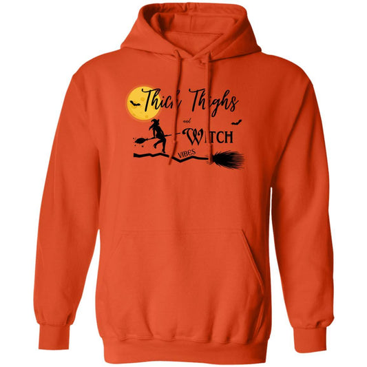 Thick Thighs & Witch Vibes - G185 Pullover Hoodie - ALL4THEGIFTOFIT