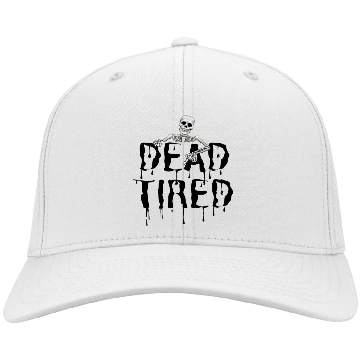 Dead Tired (Black) - Halloween - CP80 Embroidered Twill Cap - ALL4THEGIFTOFIT