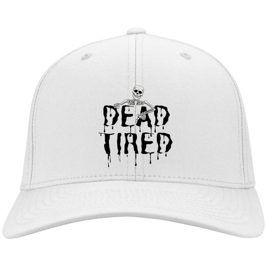 Dead Tired (Black) - Halloween - CP80 Embroidered Twill Cap - ALL4THEGIFTOFIT