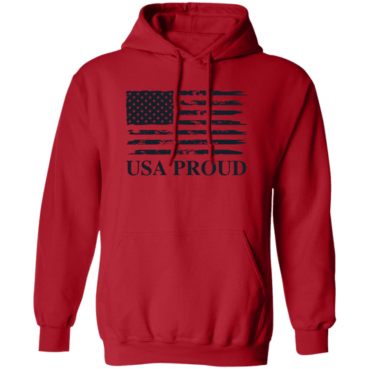 USA PROUD Hoodie - Black Writing - ALL4THEGIFTOFIT