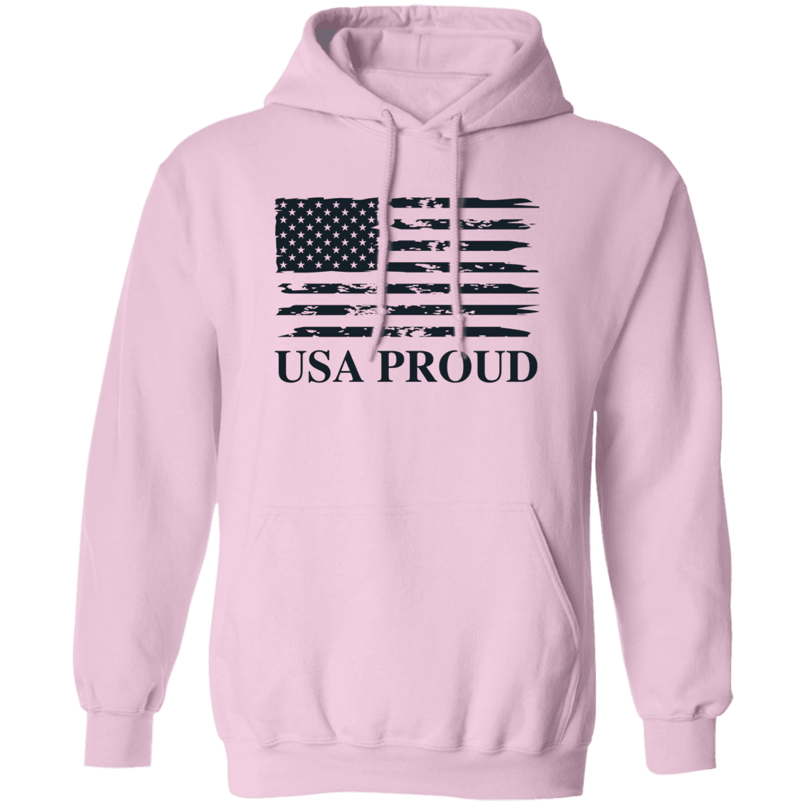 USA PROUD Hoodie - Black Writing - ALL4THEGIFTOFIT