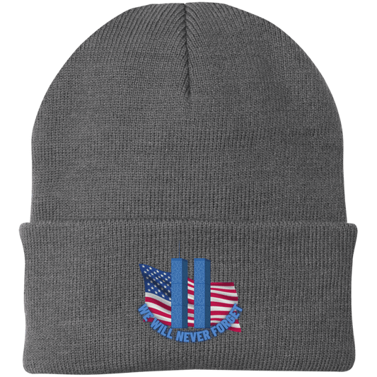 Never Forget (4) - CP90 Embroidered Knit Cap - ALL4THEGIFTOFIT