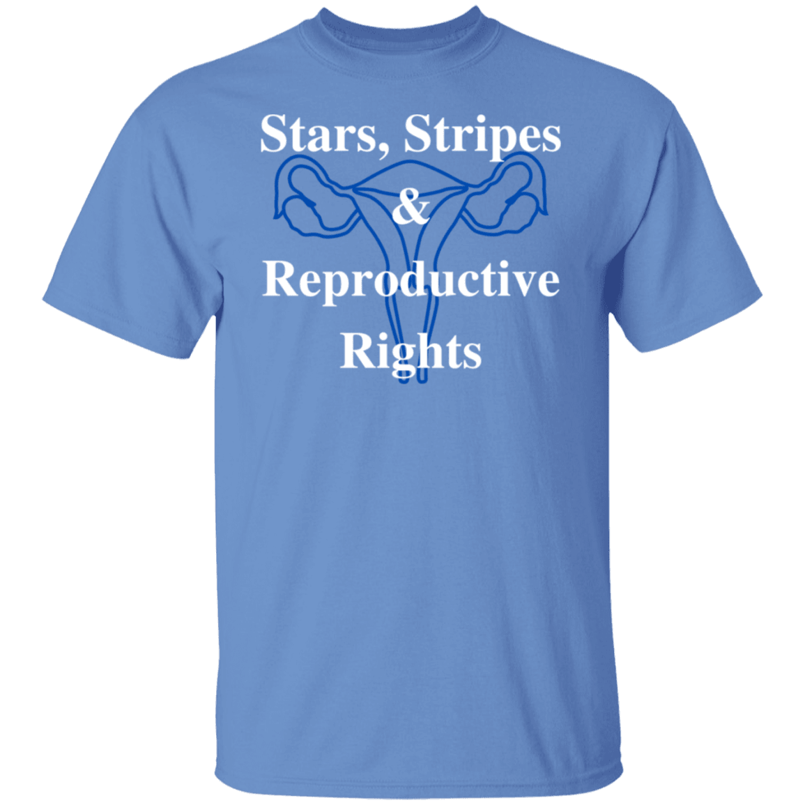 Stars, Stripes & Reproductive Rights - White & Blue Design - ALL4THEGIFTOFIT