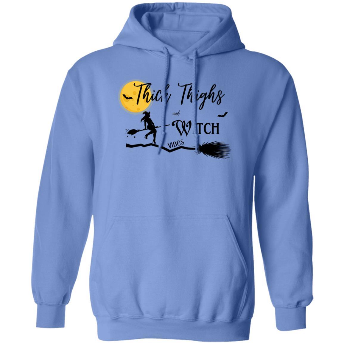 Thick Thighs & Witch Vibes - G185 Pullover Hoodie - ALL4THEGIFTOFIT