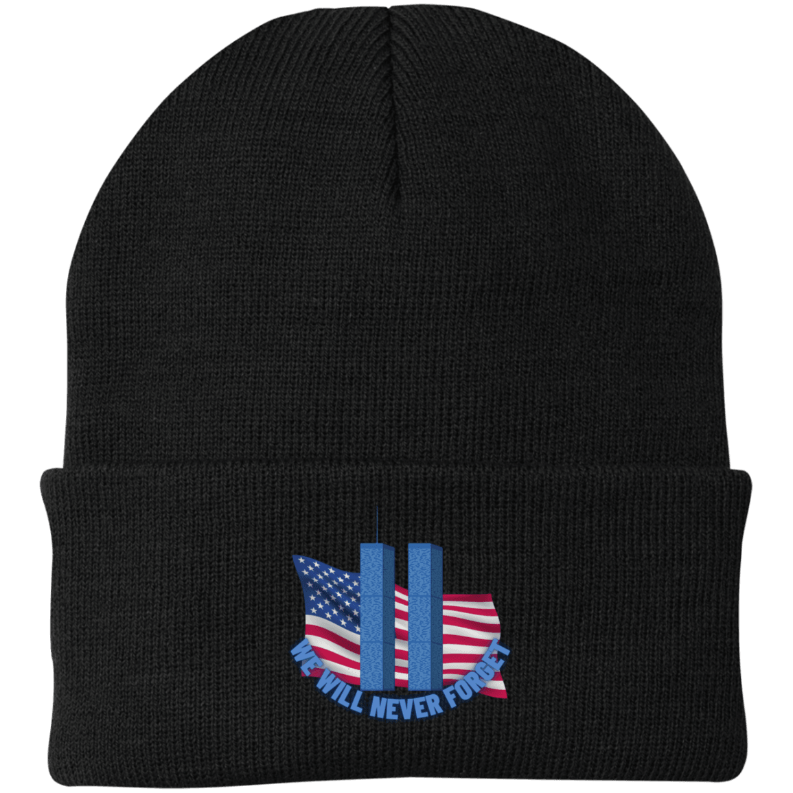 Never Forget (4) - CP90 Embroidered Knit Cap - ALL4THEGIFTOFIT