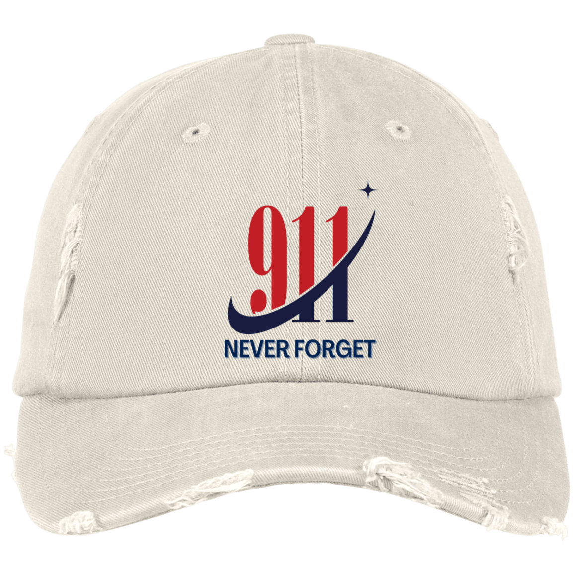 Never Forget (1) - DT600 Embroidered Distressed Dad Cap - ALL4THEGIFTOFIT