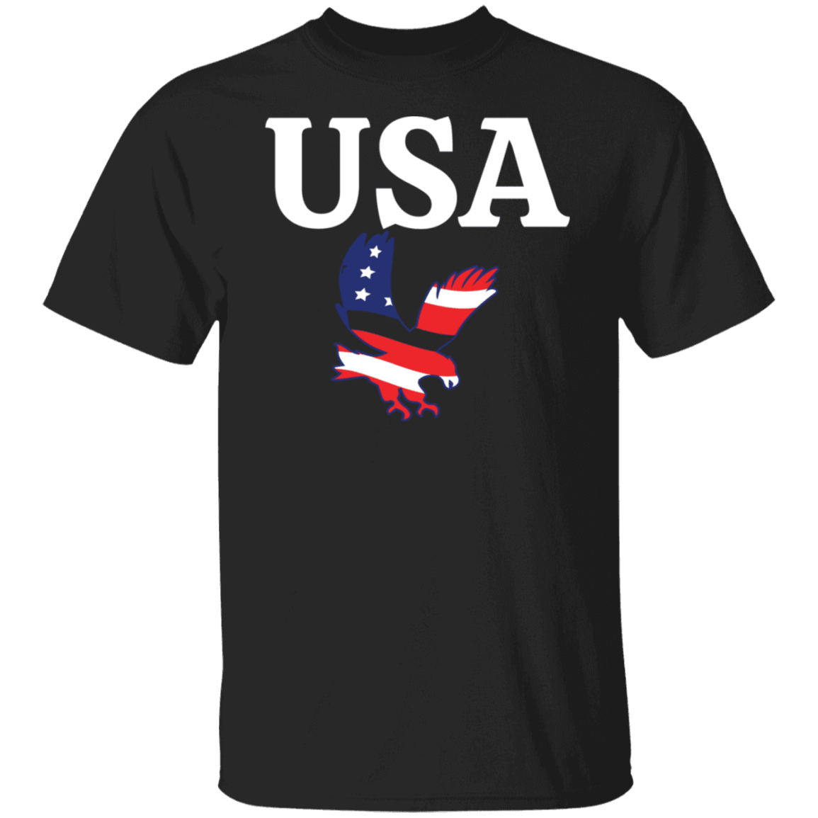 USA T-Shirt (White Design) - ALL4THEGIFTOFIT