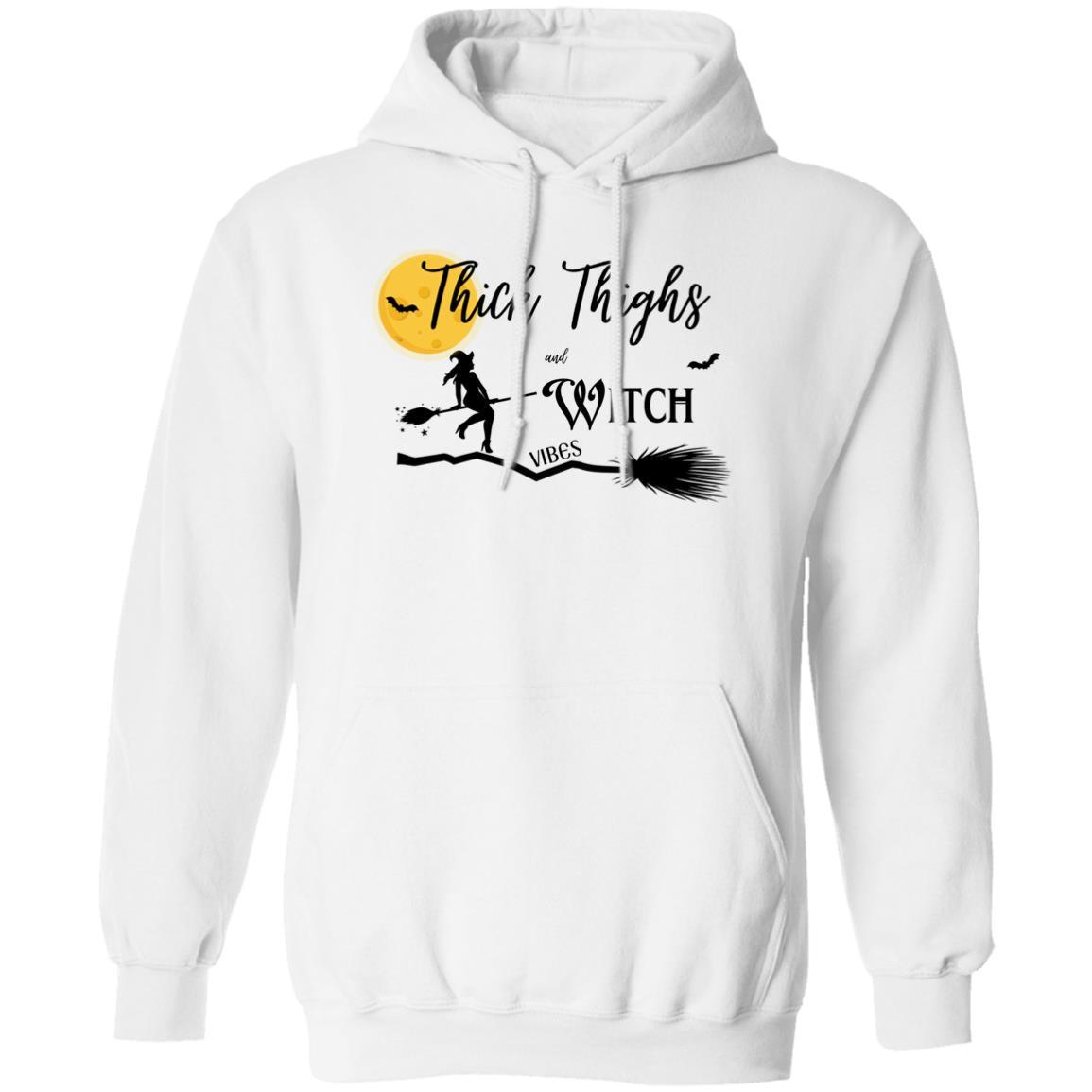 Thick Thighs & Witch Vibes - G185 Pullover Hoodie - ALL4THEGIFTOFIT