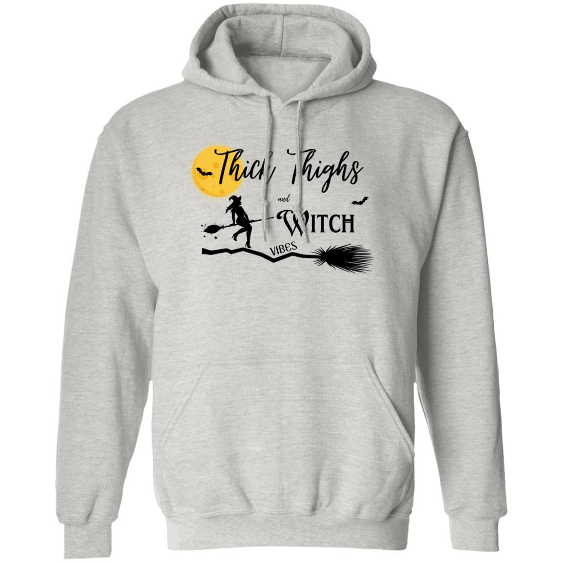 Thick Thighs & Witch Vibes - G185 Pullover Hoodie - ALL4THEGIFTOFIT