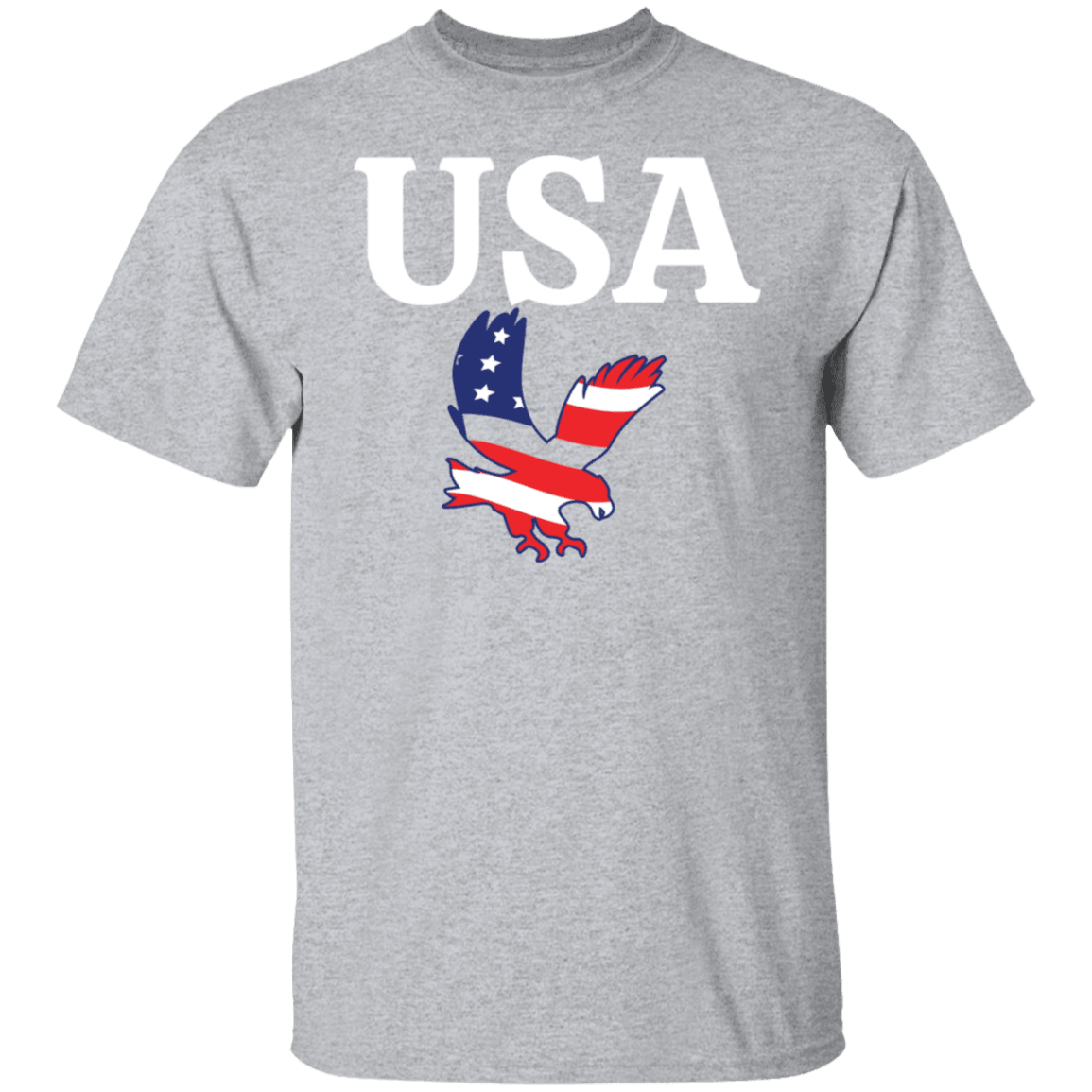 USA T-Shirt (White Design) - ALL4THEGIFTOFIT