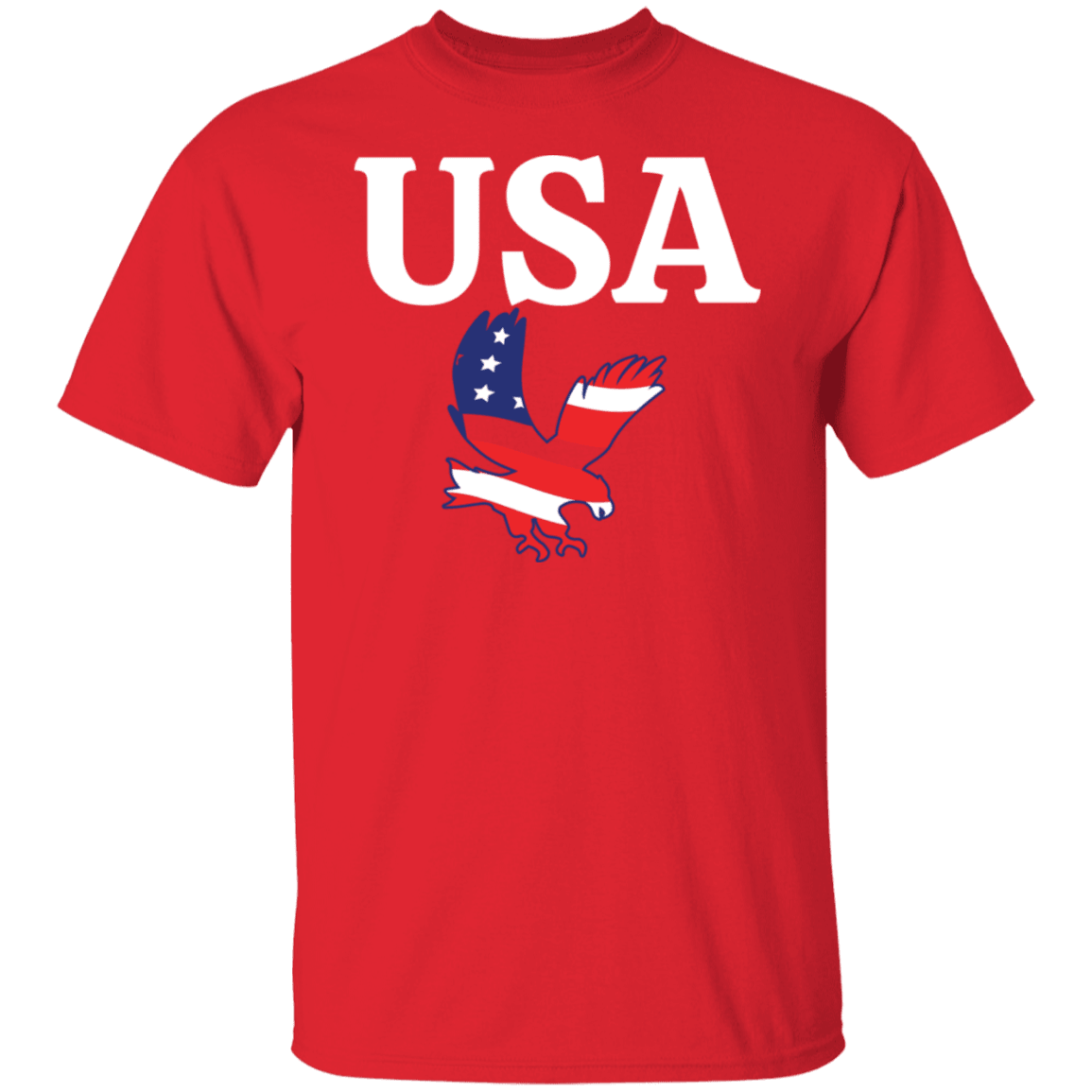 USA T-Shirt (White Design) - ALL4THEGIFTOFIT