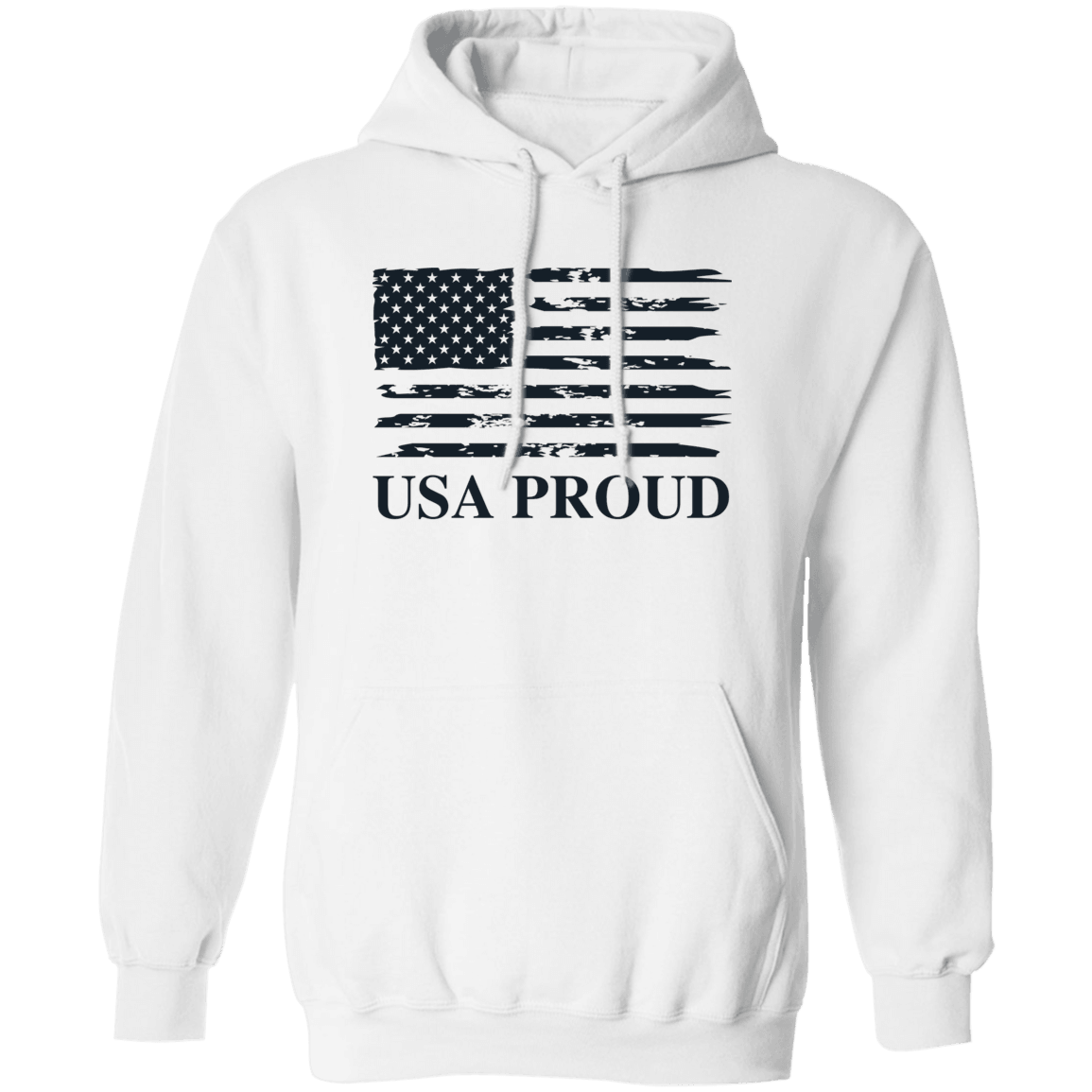 USA PROUD Hoodie - Black Writing - ALL4THEGIFTOFIT