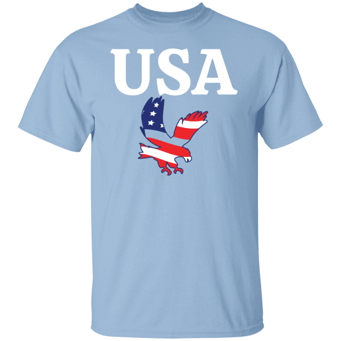 USA T-Shirt (White Design) - ALL4THEGIFTOFIT