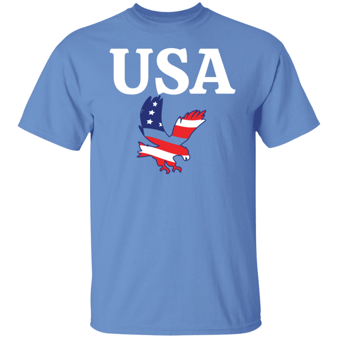 USA T-Shirt (White Design) - ALL4THEGIFTOFIT