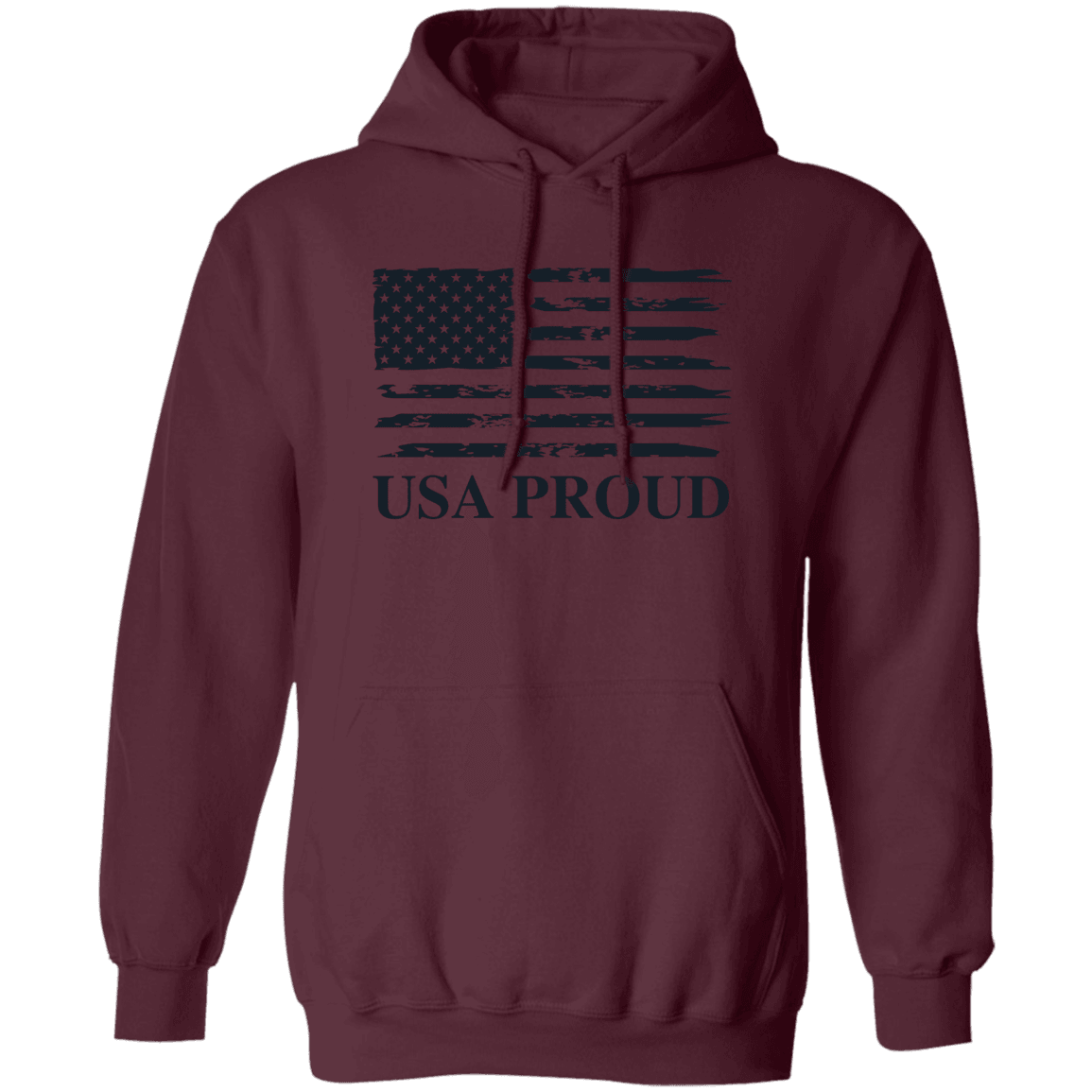 USA PROUD Hoodie - Black Writing - ALL4THEGIFTOFIT