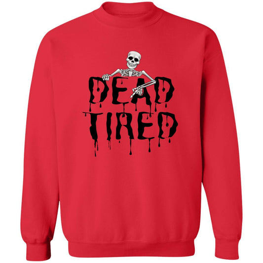 Dead Tired (Black) G180 Crewneck Pullover Sweatshirt - ALL4THEGIFTOFIT