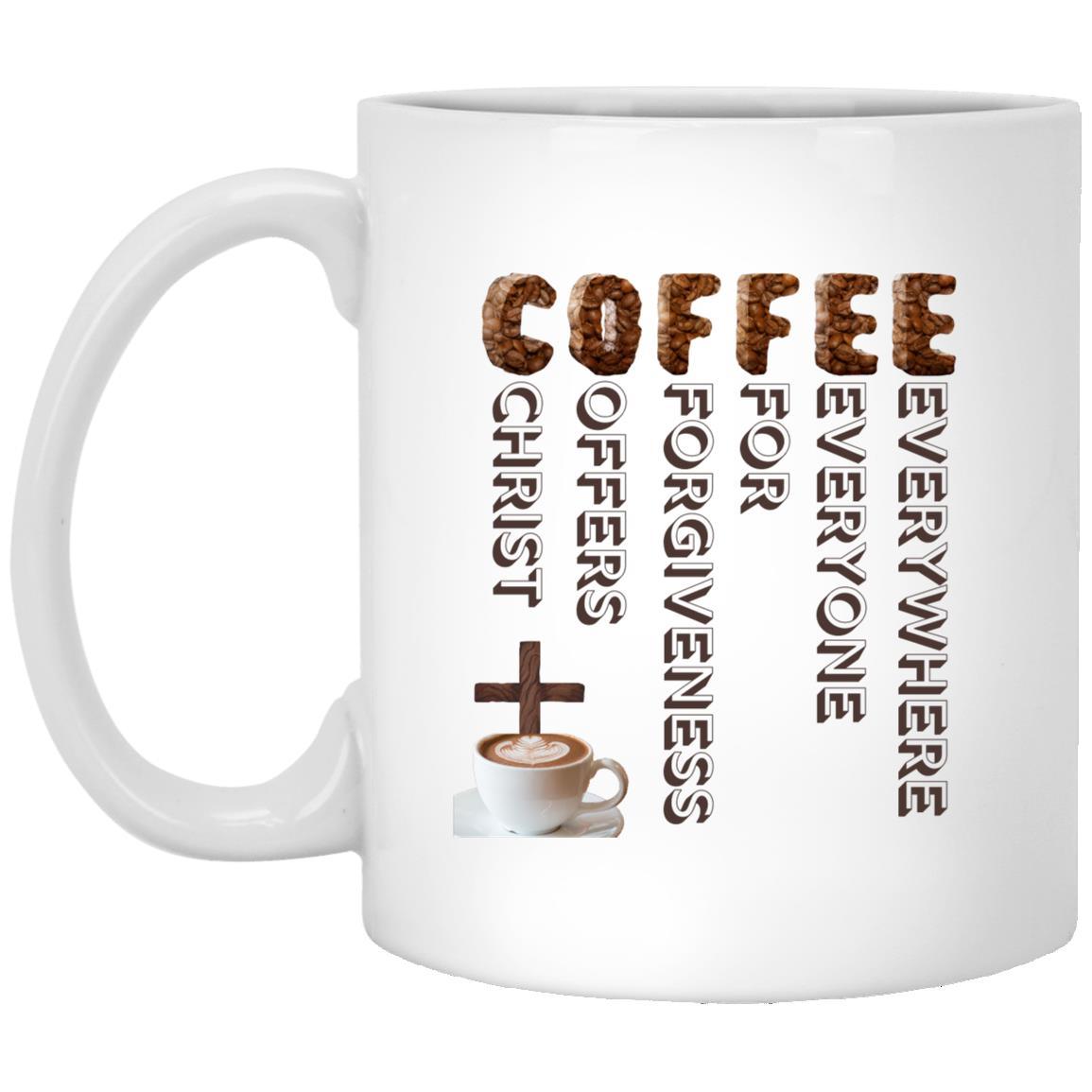 COFFEE White Glossy Mug - ALL4THEGIFTOFIT