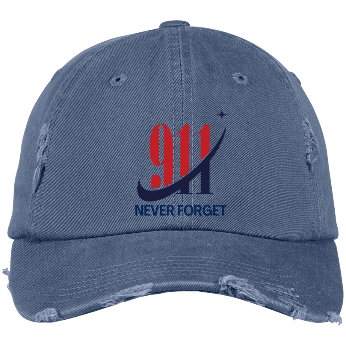 Never Forget (1) - DT600 Embroidered Distressed Dad Cap - ALL4THEGIFTOFIT