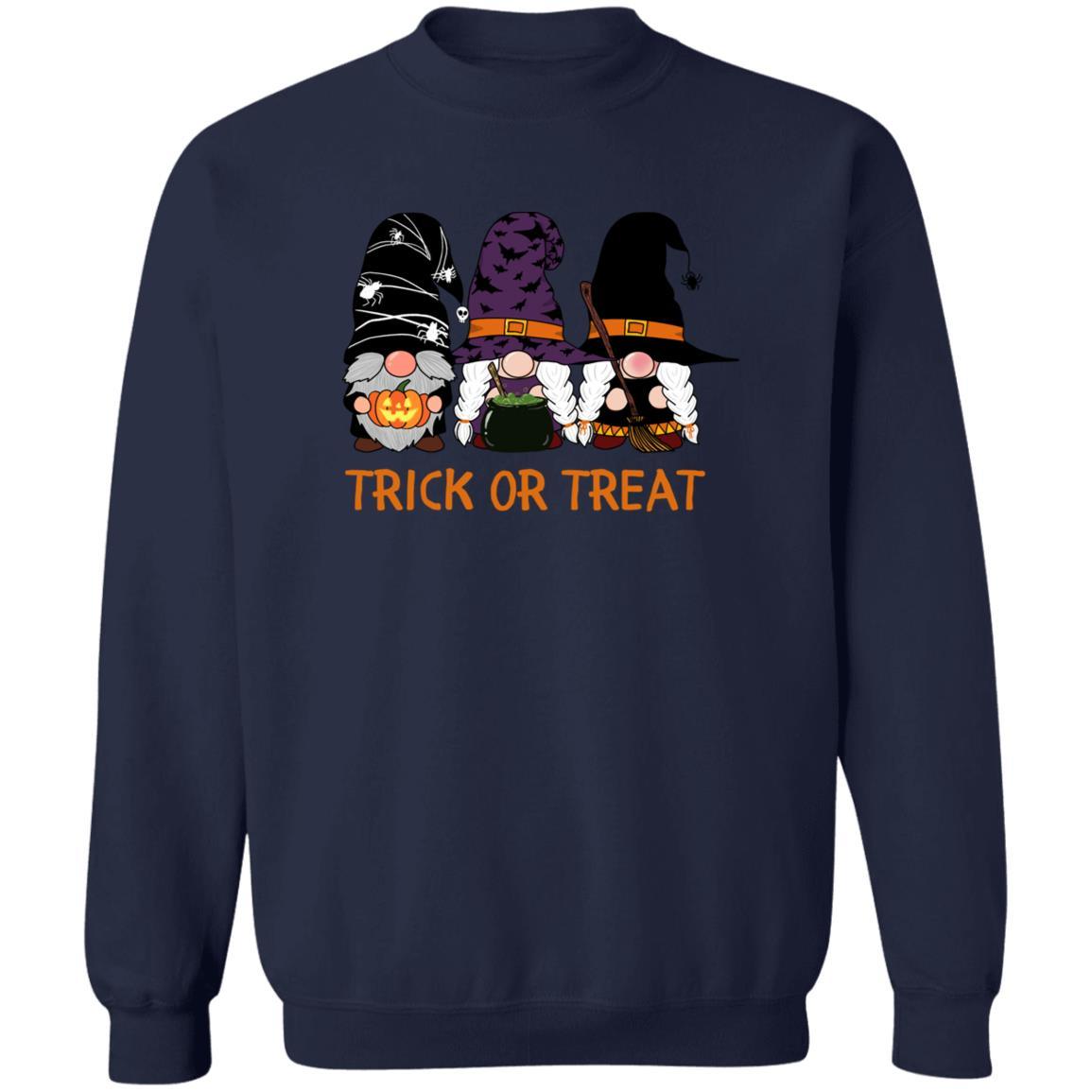 Trick or Treat - Halloween - G180 Crewneck Pullover Sweatshirt - ALL4THEGIFTOFIT