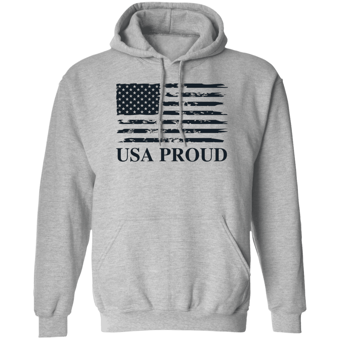 USA PROUD Hoodie - Black Writing - ALL4THEGIFTOFIT