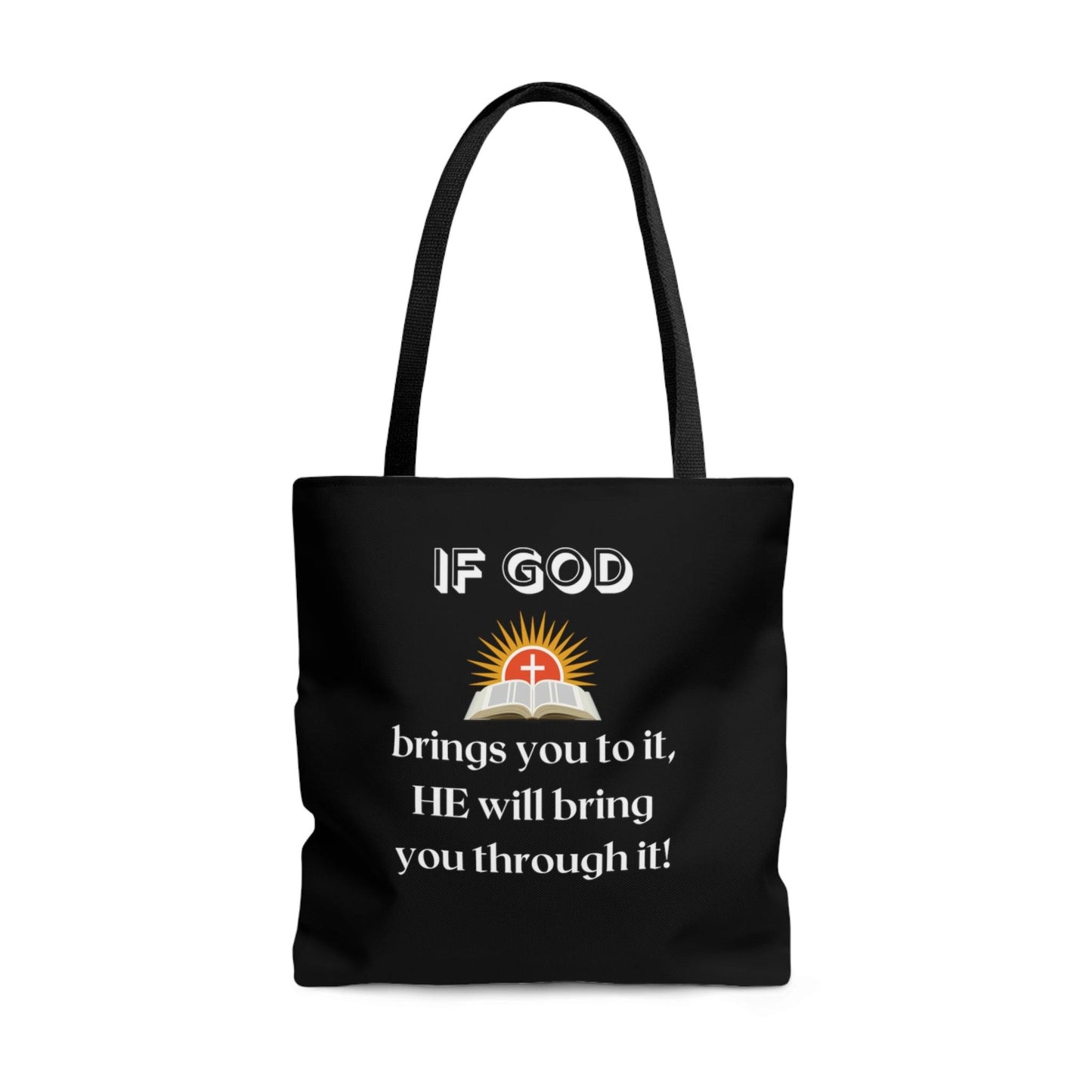 If God Brings You To It Tote Bag (AOP) - ALL4THEGIFTOFIT