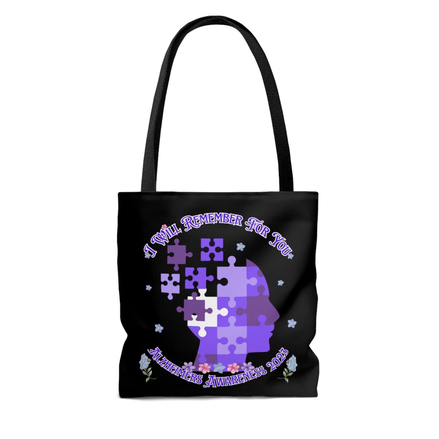 I Will Remember For You - Alzheimers Awareness Tote Bag Black(AOP) - ALL4THEGIFTOFIT