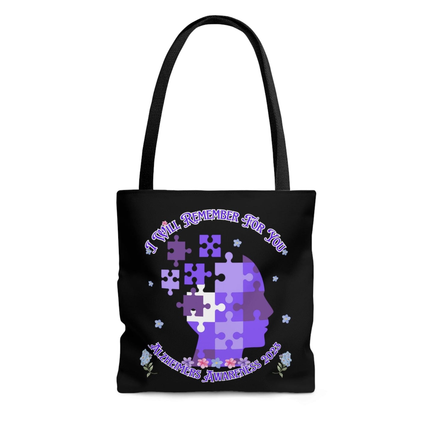 I Will Remember For You - Alzheimers Awareness Tote Bag Black(AOP) - ALL4THEGIFTOFIT